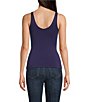 Modern Movement Solid Seamless Reversible Micro Knit Tank, Color:Astral Aura - Image 2