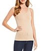 Modern Movement Solid Seamless Reversible Micro Knit Tank, Color:Sable Rose - Image 1