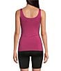 Color:Magenta Haze - Image 2 - Solid Seamless Reversible Micro Knit Tank