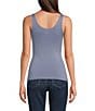 Color:Tempest - Image 2 - Solid Seamless Reversible Micro Knit Tank