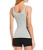 Modern Movement Solid Seamless Reversible Micro Knit Tank, Color:Heather Grey - Image 2