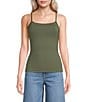 Modern Movement Step-In Sleeveless Square Neck Shelf-Bra Cami - Image 1