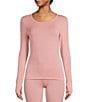 Color:Blush Heather - Image 1 - Warm Wear Long Sleeve Crew Neck Top