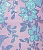 Color:Lavender - Image 4 - Pattern Floral Sequin Bar Back Long Dress