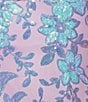 Morgan & Co. Pattern Floral Sequin Bar Back Long Dress, Color:Lavender - Image 4