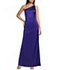 Morgan & Co. Satin One Shoulder Hardware Detail Dress - Image 1