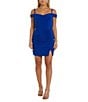 Color:Neon Royal - Image 1 - Spaghetti Strap Off-The-Shoulder Cut Out Back Dress