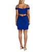 Color:Neon Royal - Image 2 - Spaghetti Strap Off-The-Shoulder Cut Out Back Dress