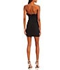 Color:Black - Image 2 - Strapless Feather Pull-On Dress