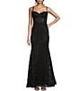 Color:Black - Image 2 - Strapless Glitter Illusion Lace Corset Long Dress