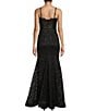 Color:Black - Image 4 - Strapless Glitter Illusion Lace Corset Long Dress