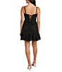 Color:Black - Image 2 - Sweetheart Neck Lace Corset Bodice Flounce Hem Dress