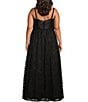 Color:Black - Image 4 - Plus Sweetheart Neck Long Lace Bustier With Scalloped Edge Ballgown