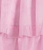Color:Pink - Image 4 - Tulle Halter Neck Ruffle Tiered Long Dress