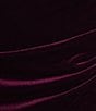 Color:Burgundy - Image 4 - Velvet Halter Neck Asymmetrical Hem Dress