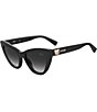 Color:Black - Image 1 - Women's Mos122 54mm Cat Eye Sunglasses