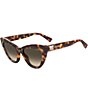 Color:Havana - Image 1 - Women's Mos122 54mm Cat Eye Sunglasses