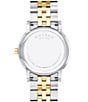 Movado Men's Museum Classic Black Dial Link Two Tone Bracelet Watch, Color:Two-Tone - Image 3