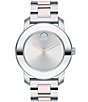 Color:Silver - Image 1 - Bold Ceramic Stainless Steel Bracelet Watch