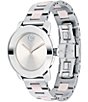 Color:Silver - Image 3 - Bold Ceramic Stainless Steel Bracelet Watch