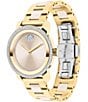 Color:Gold/Taupe - Image 3 - Bold Women's Ceramic Stainless Steel Bracelet Watch