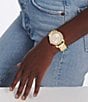 Color:Gold/Taupe - Image 5 - Bold Women's Ceramic Stainless Steel Bracelet Watch