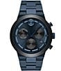 Color:Blue - Image 1 - Men's Bold Fusion Blue Chronograph Bracelet Watch