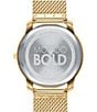 Color:Gold - Image 2 - Bold Gold Stainless Steel Mesh Bracelet Watch
