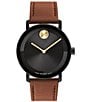 Movado Bold Men's Evolution 2.0 Quartz Analog Leather Strap Watch, Color:Cognac - Image 1