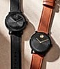 Color:Cognac - Image 4 - Bold Men's Evolution 2.0 Quartz Analog Cognac Leather Strap Watch
