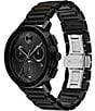 Color:Black - Image 2 - Bold Men's Evolution 2.0 Quartz Chronograph Black Tone Stainless Steel Bracelet Watch