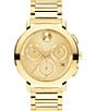 Color:Gold - Image 1 - Bold Men's Evolution 2.0 Quartz Chronograph Gold Tone Stainless Steel Bracelet Watch