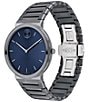 Color:Grey - Image 3 - Bold Men's Quartz Analog Grey Stainless Steel Bracelet Watch