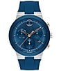 Movado Bold Men's Quartz Chronograph Silicone Strap Watch - Image 1