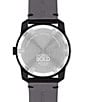 Color:Black - Image 3 - Bold Men's TR90 Quartz Analog Gold Tone Black Leather Strap Watch