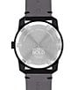 Movado Bold Men's TR90 Quartz Mechanical Automatic Black Leather Strap Watch, Color:Black/Gold - Image 3