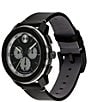 Color:Black - Image 2 - Movado Bold Men's TR90 Quartz Chronograph Black Leather Strap Watch