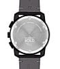 Color:Black - Image 3 - Movado Bold Men's TR90 Quartz Chronograph Black Leather Strap Watch