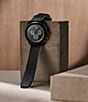 Color:Black - Image 4 - Movado Bold Men's TR90 Quartz Chronograph Black Leather Strap Watch
