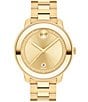 Color:Gold - Image 1 - Bold Women's Verso Gold-Tone Stainless Steel Bracelet Watch