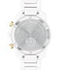 Color:White - Image 3 - Bold Men's Verso Quartz Chronograph White Ceramic Bracelet Watch