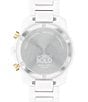 Movado Bold Men's Verso Quartz Chronograph White Ceramic Bracelet Watch, Color:White - Image 3