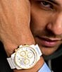 Movado Bold Men's Verso Quartz Chronograph White Ceramic Bracelet Watch, Color:White - Image 5