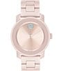 Color:Pink - Image 1 - Bold Mid Size Blush Ceramic Watch
