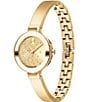 Movado Bold Women's Bangle Quartz Analog Scattered Crystal Dial Light Gold Bangle Bracelet Watch, Color:Gold - Image 2
