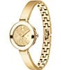 Color:Gold - Image 2 - Bold Women's Bangle Quartz Analog Scattered Crystal Dial Light Gold Bangle Bracelet Watch