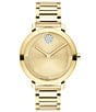 Color:Gold - Image 1 - Bold Women's Evolution 2.0 Quartz Analog Crystal Set Dot Stainless Steel Bracelet Watch