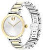 Color:Two Tone - Image 2 - Bold Women's Evolution 2.0 Quartz Analog Two Tone Stainless Steel Bracelet Watch