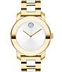 Color:Two Tone - Image 1 - Bold Women's Iconic Two Tone Ceramic Bracelet Watch