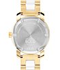 Color:Two Tone - Image 3 - Bold Women's Iconic Two Tone Ceramic Bracelet Watch